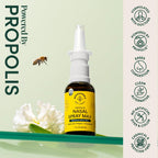 Beekeepers Naturals Propolis Nasal Rinse Spray Max, Relief for Adults w/Eucalyptus, Oregano & Saline, Clears Nasal Congestion,