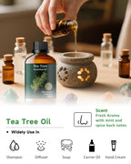 Tea Tree Essential Oil Pure Mumianhua Natural Tea Tree Oil for Diffuser, Aromatherapy, Skin, Face, Toenails, Foot Soak and DIY S
