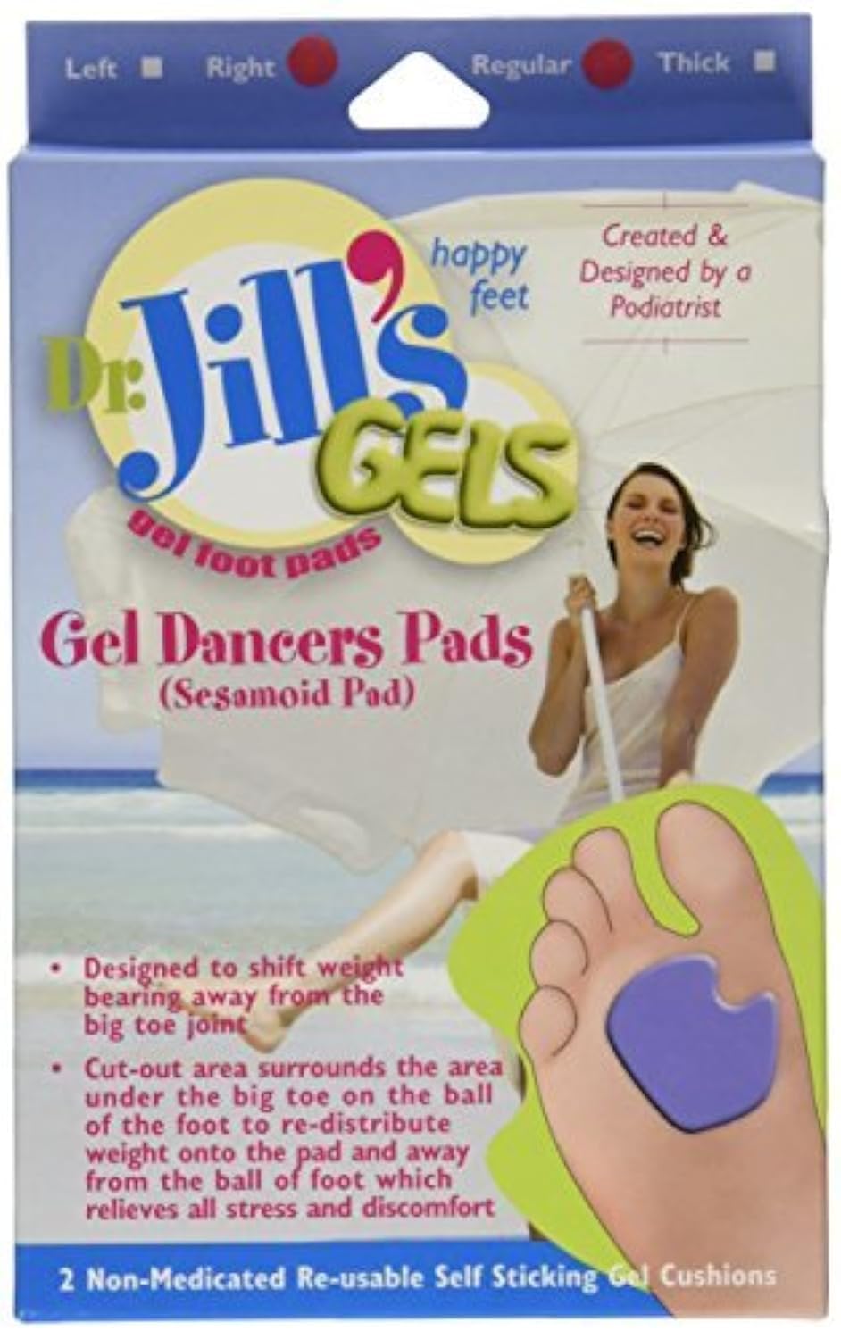 Dr. Jills Gel Dancers Pads (Right Foot) by Dr. Jills Foot Pads