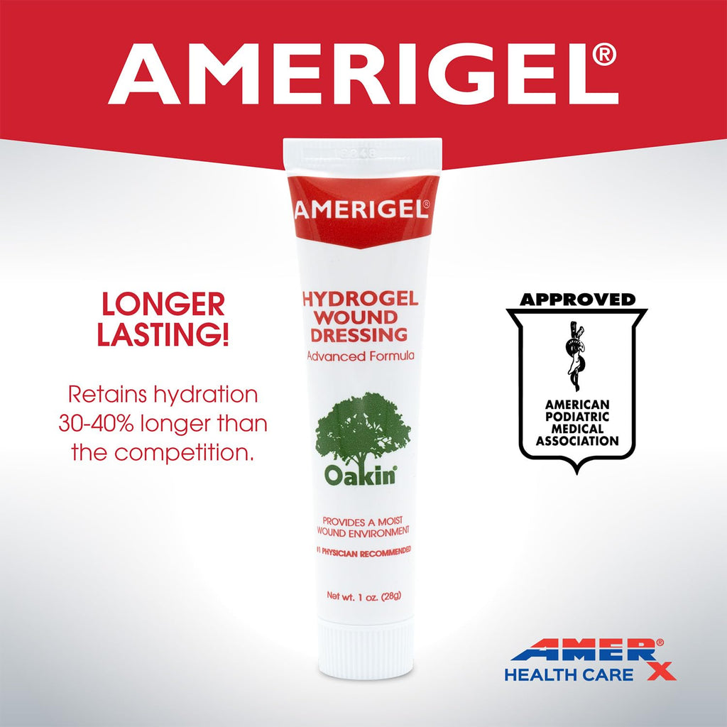 AMERIGEL Hydrogel Wound Dressing (1 oz.) - Provides Moisture-Rich Healing Environment for Dry Wounds