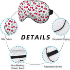 NOHSHE Red Cherries Eye Mask Sleeping Mask Lovely Ripe Cherry Sweet Fruit Sleep Masks Silky Soft Eye Cover for Women Men Shading