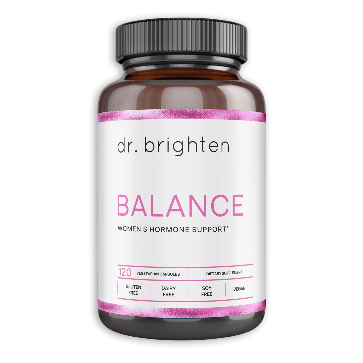Dr. Brighten Balance - Hormone Balance for Women with Chasteberry and DIM - Targets Hormonal Acne, Period Issues, & PMS - Vegan,