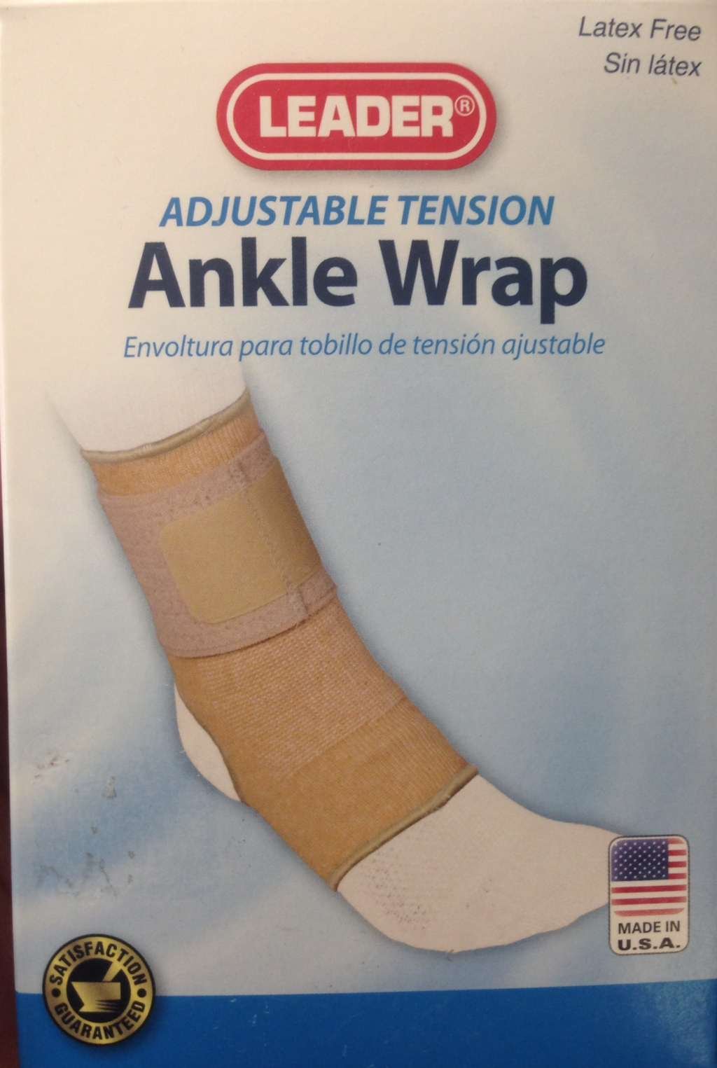 Leader Adjustable Tension Ankle Wrap Medium.