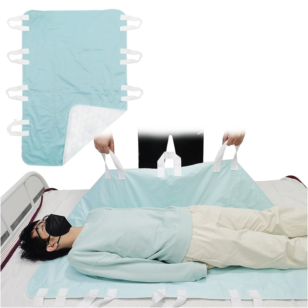 Bed Pads for Incontinence Washable Positioning Bed Pad with 8 Handles Washable Reusable Incontinence Mattress Protector Waterpro