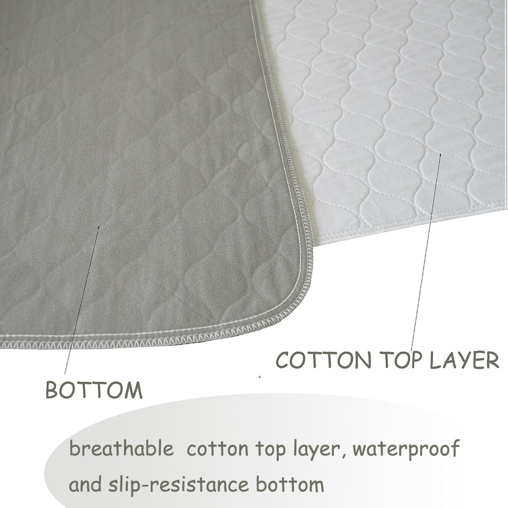 Careboree Bed Pad for Incontinence Reusable Underpad 36 X72 Fits King Bed Large Washable Waterproof Draw Sheet Mattress Protecto