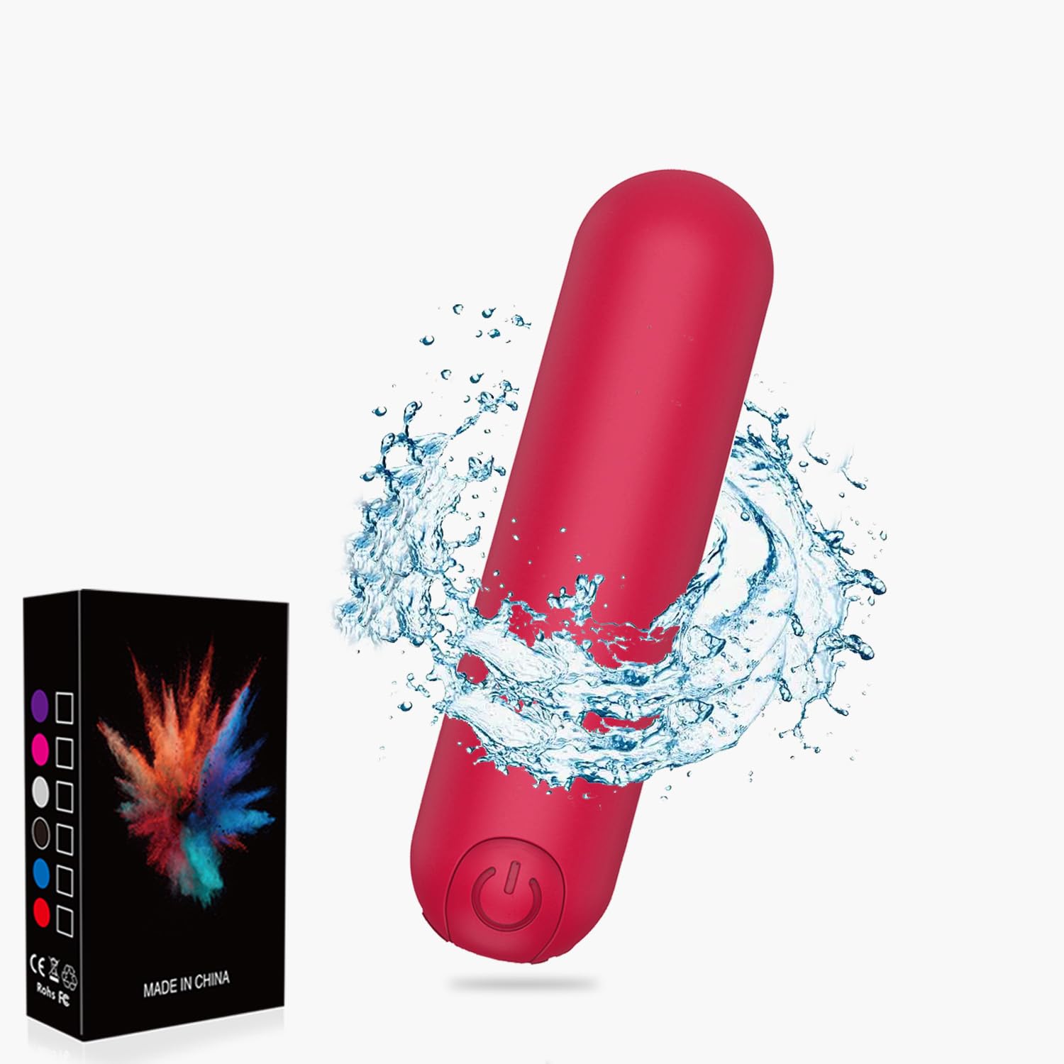 BTHF Personal 10 Modes Handheld Massage Stick Tool Waterproof and Quiet 10 Modes Portable Travel (Red)