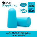 DISON Foam Ear Plugs, 100Pair 38dB Sleeping Earplug, Noise reducing for Work, Shoot, Travel, Focus, Concert, Block snoring