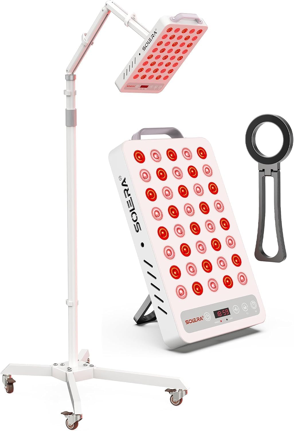 SOLRA SR40 Red Light Panel with Magnetic Mount & Floor Stand, Touchscreen