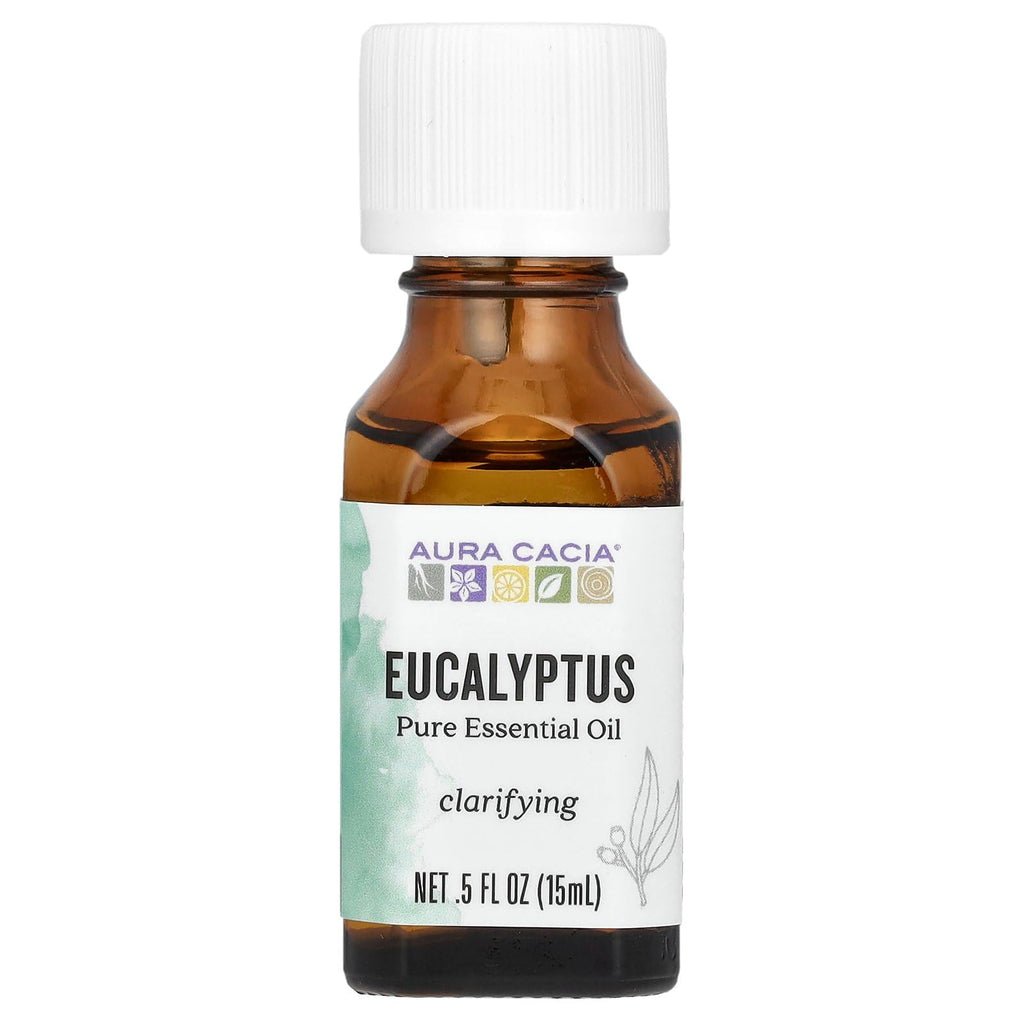 Aura Cacia Pure Essential Oil, Eucalyptus, 0.5 fl oz (15 ml) - Medistoreweb