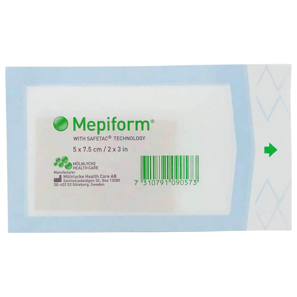 Mepiform - Self-adherent soft silicone dressing for scar care - 2'' x 3'' - Single Sheet (1)