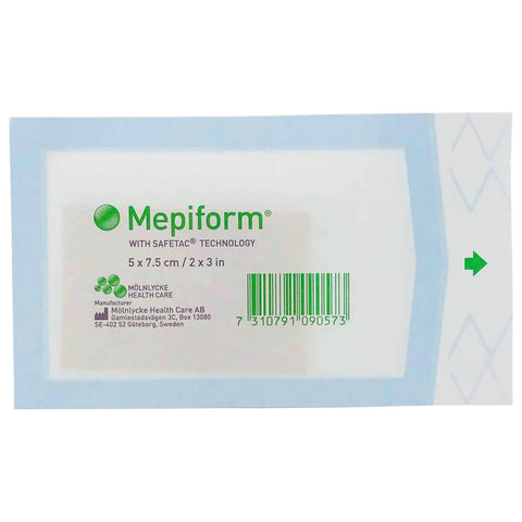 Mepiform - Self-adherent soft silicone dressing for scar care - 2'' x 3'' - Single Sheet (1)