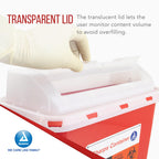Dynarex 4628 Sharp Container, Provides a Safe Disposal of Medical Waste and Needles, Non-Sterile & Latex-Free, 3 Gallons, Made w