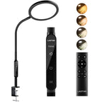 LASTAR LED Desk Lamp with Clamp, Remote Control & Touch, Desk Lamp for Home Office 5 Brightness/4 Colors/4 Timer/Memory/ 360 Fle