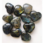 Loveliome Natural Labradorite Crystal, 2.2-2.5 Inch Irregular Shape Heart Reiki Chakra Healing Stone Home Decor