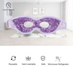 Ruzzut Cooling Gel Eye Mask with Eye Holes, 2 PCS Gel Bead Cold Eye Packs for Puffy Eyes & Swelling, Reusable Hot Cold Compress