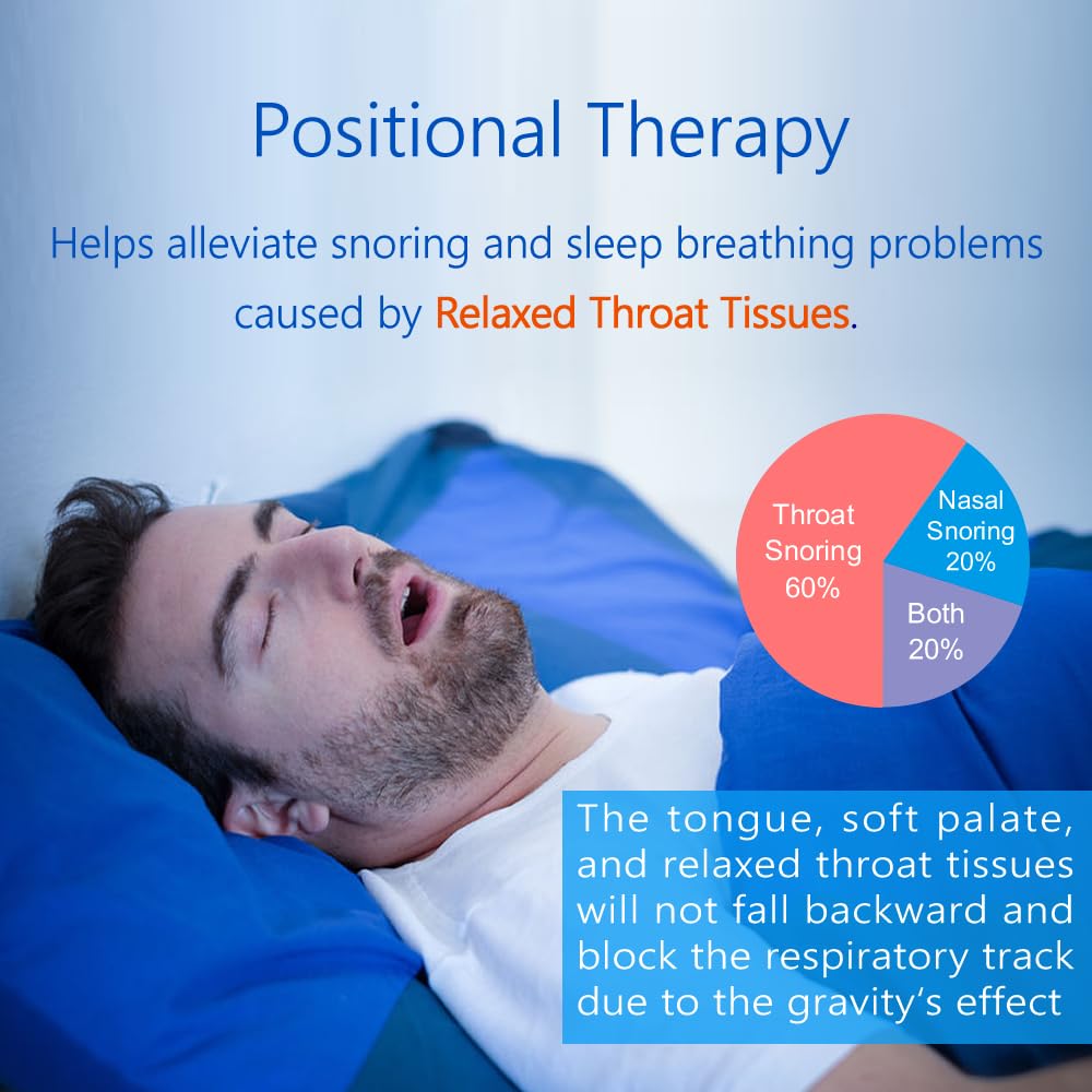 WoodyKnows Side-Sleeping Backpack, Sleep Position Trainer, Sleeping on The Side Alleviates Snoring Caused by Throat Issues (Smal