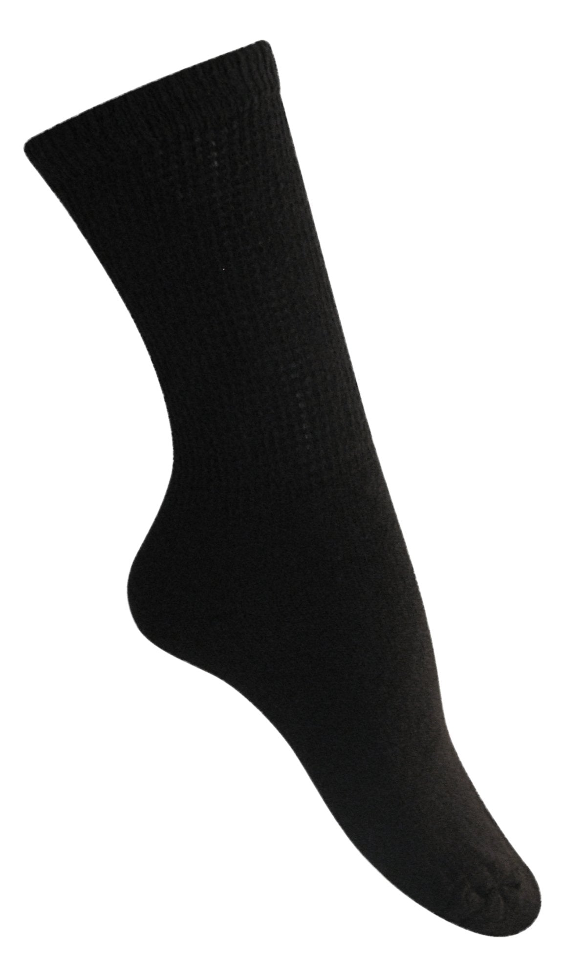Diabetic Mens Crew Socks (3 Pack) 10-13, Brown, Made in The USA