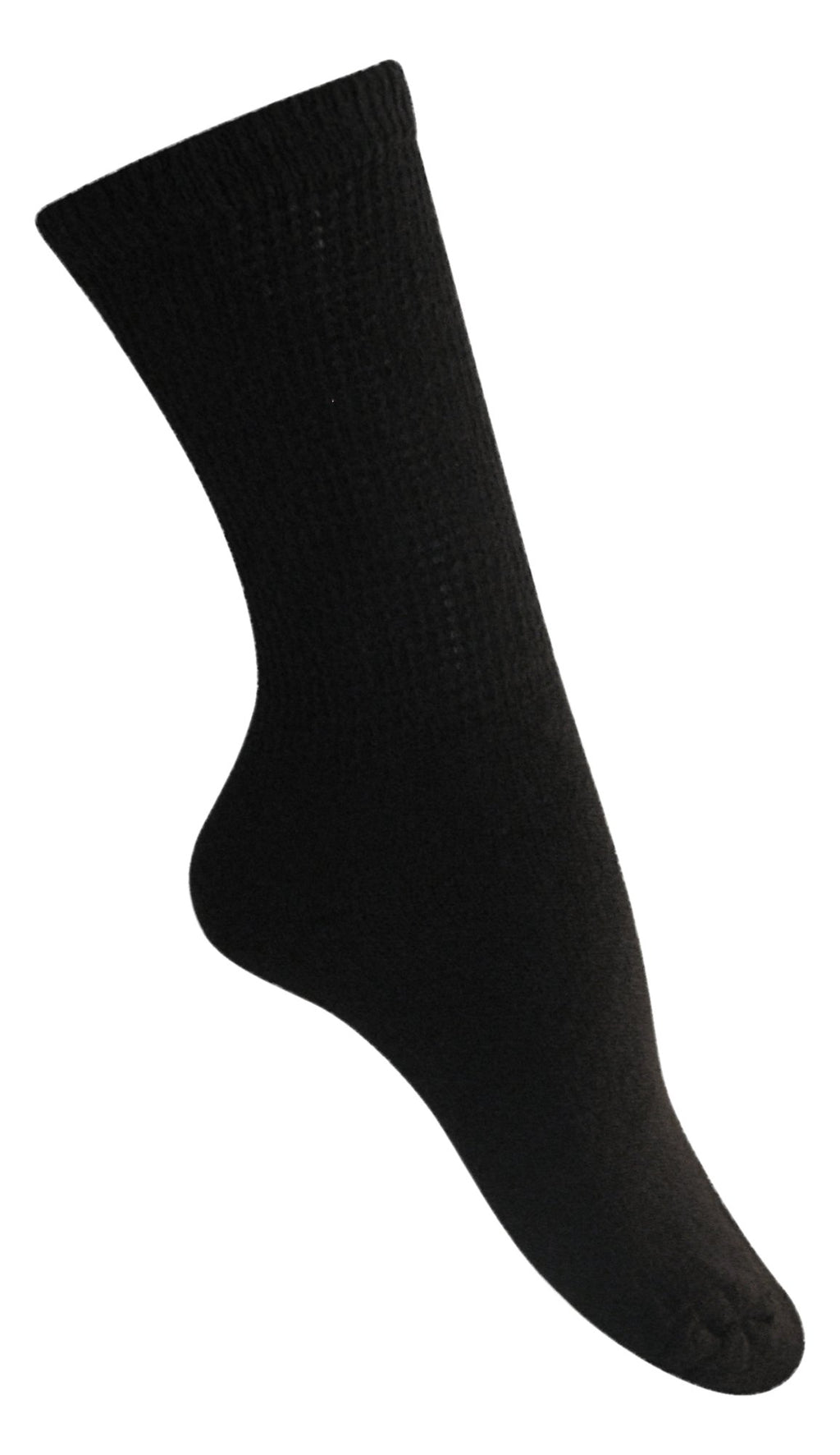 Diabetic Mens Crew Socks (3 Pack) 10-13, Brown, Made in The USA