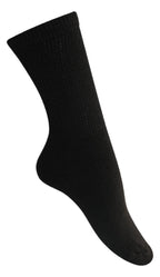 Diabetic Mens Crew Socks (3 Pack) 10-13, Brown, Made in The USA