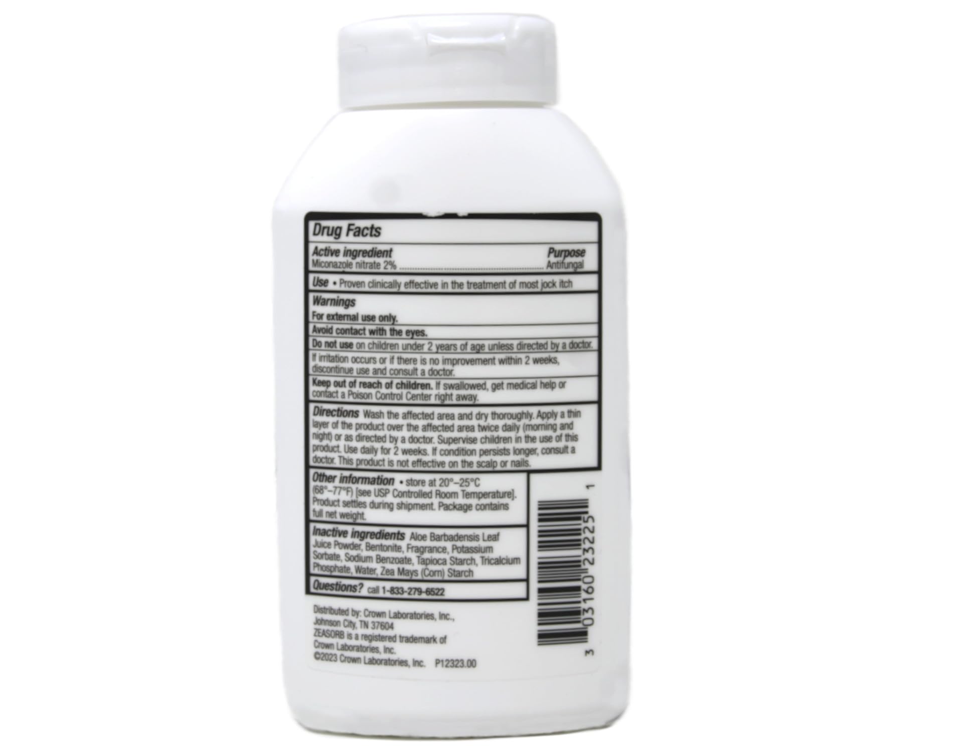 Zeasorb-AF Super Absorbent Antifungal Treatment Powder for Jock Itch 2.5 oz (Pack of 2)