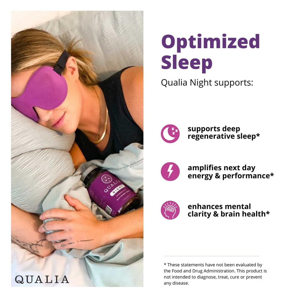 NEUROHACKER COLLECTIVE Qualia Night Sleep Aid | Non-Habit Forming | Science-Backed Supplement for Deep Refreshing Sleep | Melato