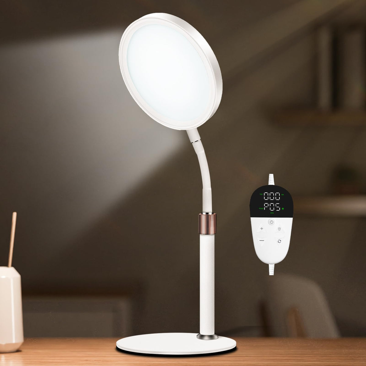 Sozapooty Light Therapy Lamp, UVFree 10000 Lux Therapy Light with 3 Color Temperature Modes & Adjustable Brightness & Timer, Ha