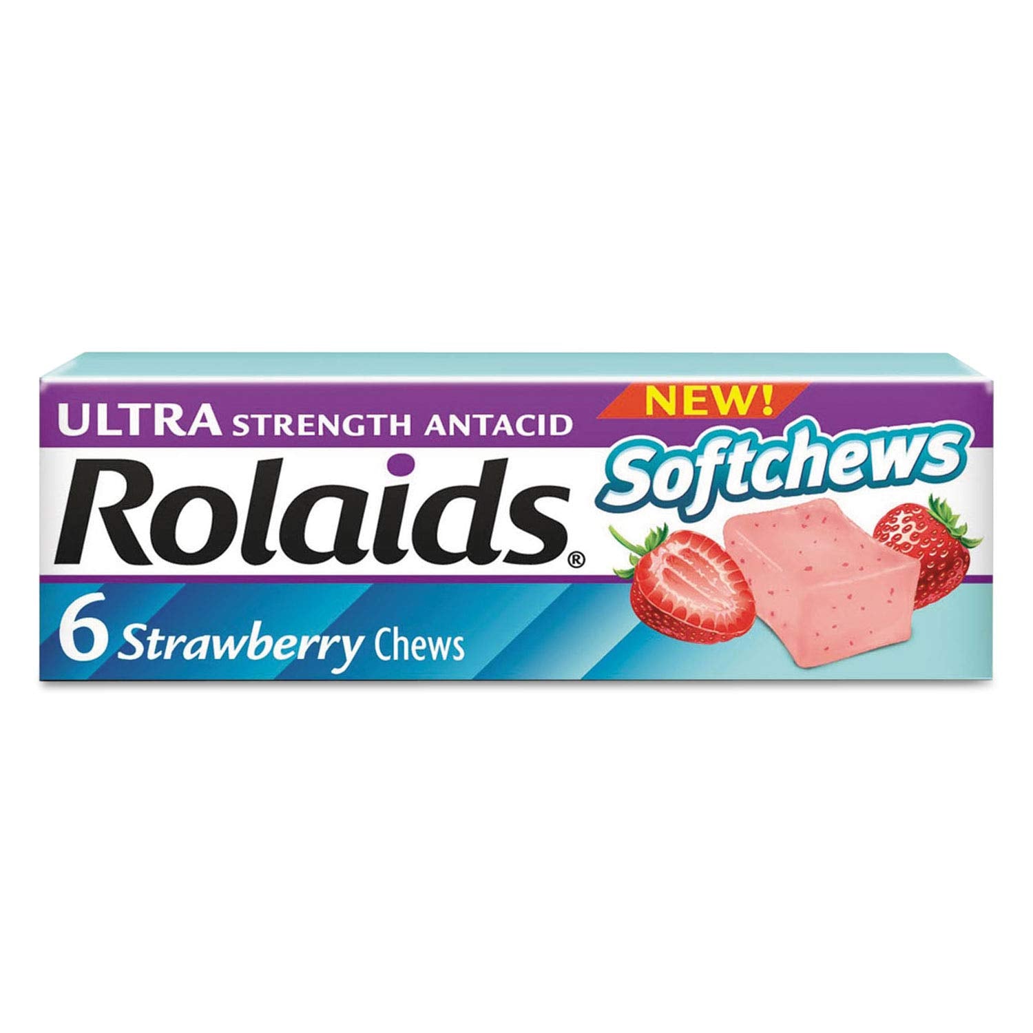 Ultra Strength Antacid Softchews, Strawberry, 6/Pack, 12 Packs/Box