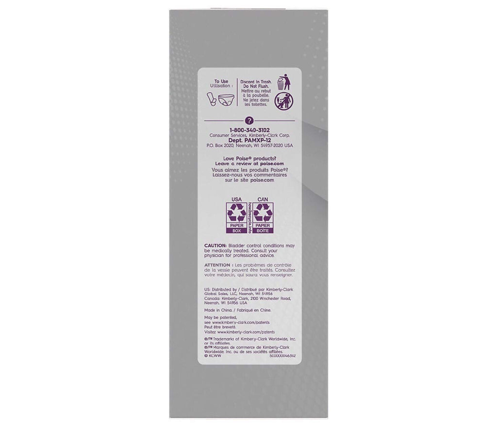 Poise Ultra Thin Pads with Wings Active Collection (Maximum - 12 Pads)