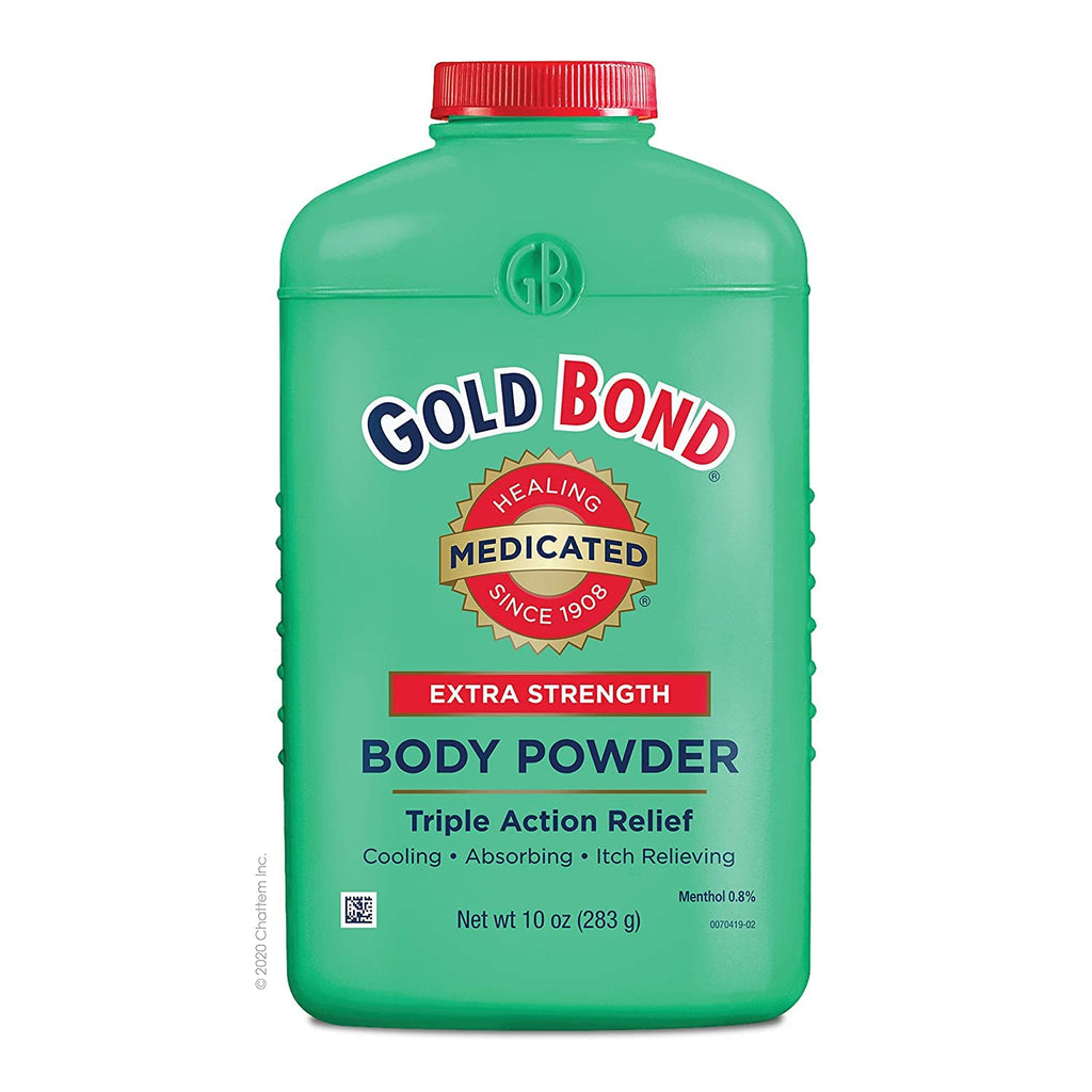 Gold Bond Medicated Extra Strength Powder, 10 Ounce Containers (Pack of 3), Helps Soothe and Relieve Skin Irritaitons and Itchin