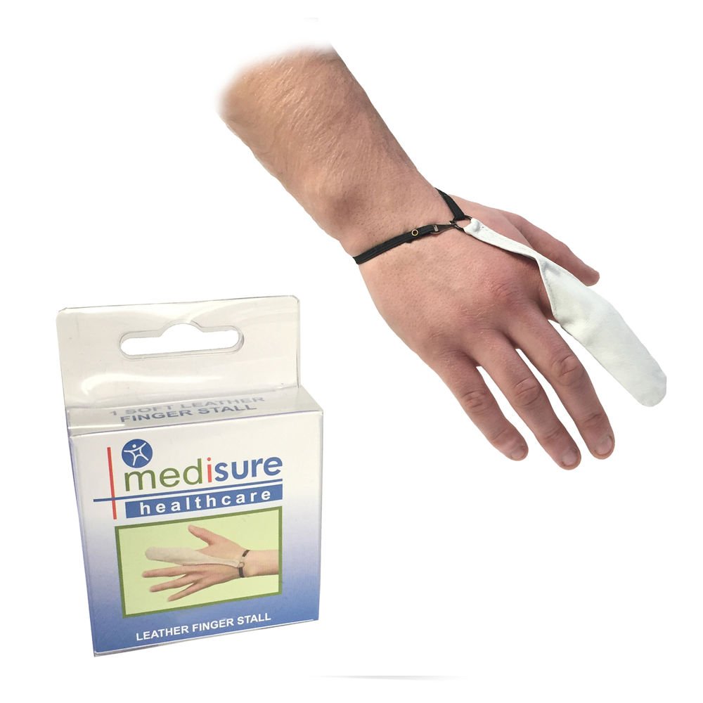 Medisure Finger STALL Soft Leather Protector [Large]