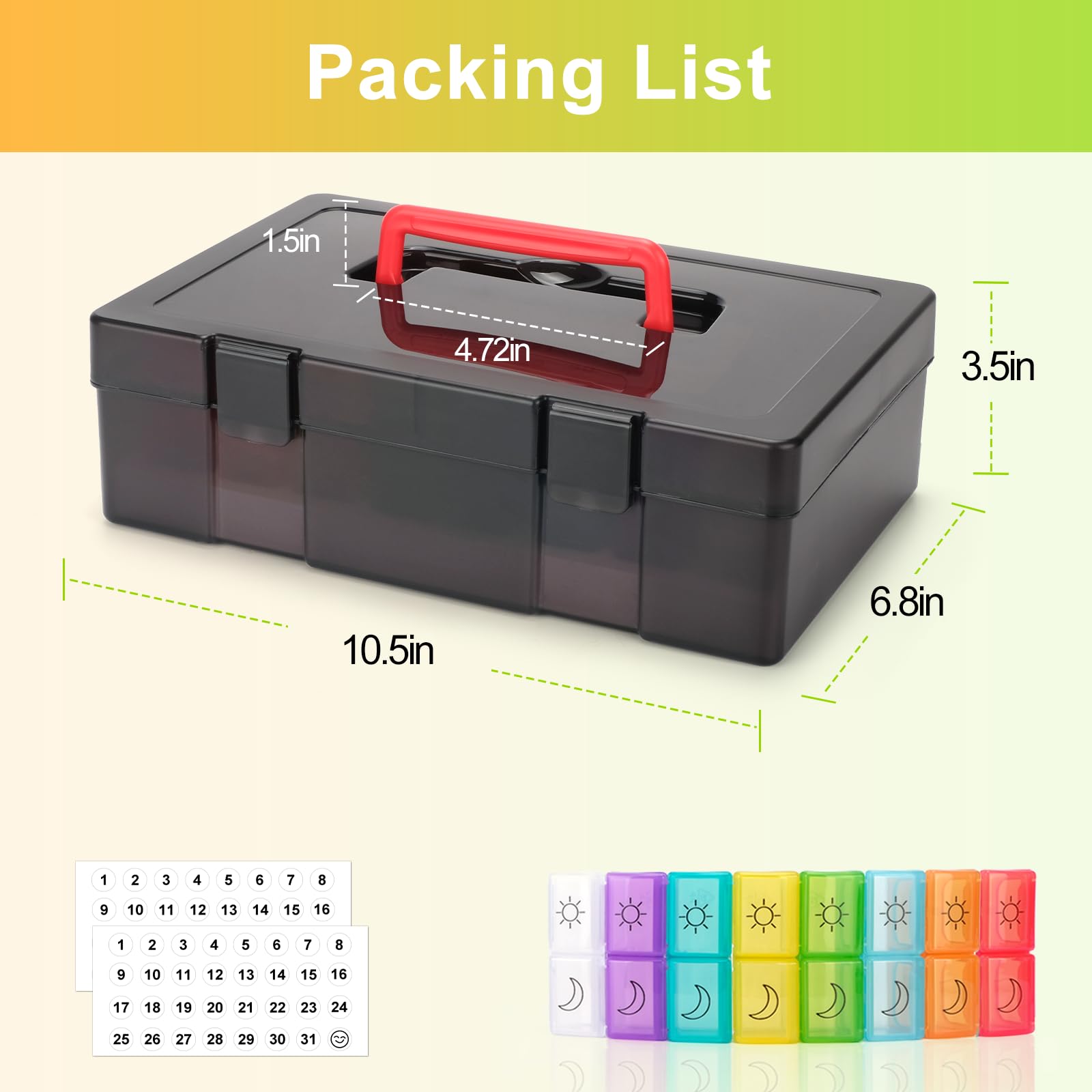 Monthly Pill Organizer 2 Times a Day,30 Day Pill Organizer 2 Times a Day,Pill Boxes and Organizer 2 Times a Day with Travel Case