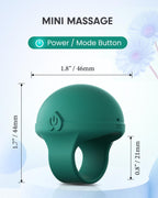 Pinkmini Portable Facial Massager, Waterproof Rechargeable Powerful Multifunctional Eye, Finger and Body Mini Massager (Green)