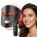 Red Light Therapy for Face, Nearinfrared Led Face Mask Light Therapy with Remote, 3 Modes, 850nm Red Light Mask with Timing Fun
