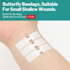 AZEN 28 Pack Wound Closure Strips, 3 Types Butterfly Bandages, Emergency Laceration Closure Kit, Repair Wounds Without Stitches,