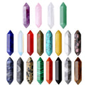 20PCS Healing Crystals Wand Stones Sets Natural Amethyst Rose Quartz Clear Quartz Tiger Eye Reiki Gemstones Bulk Hexagonal Point