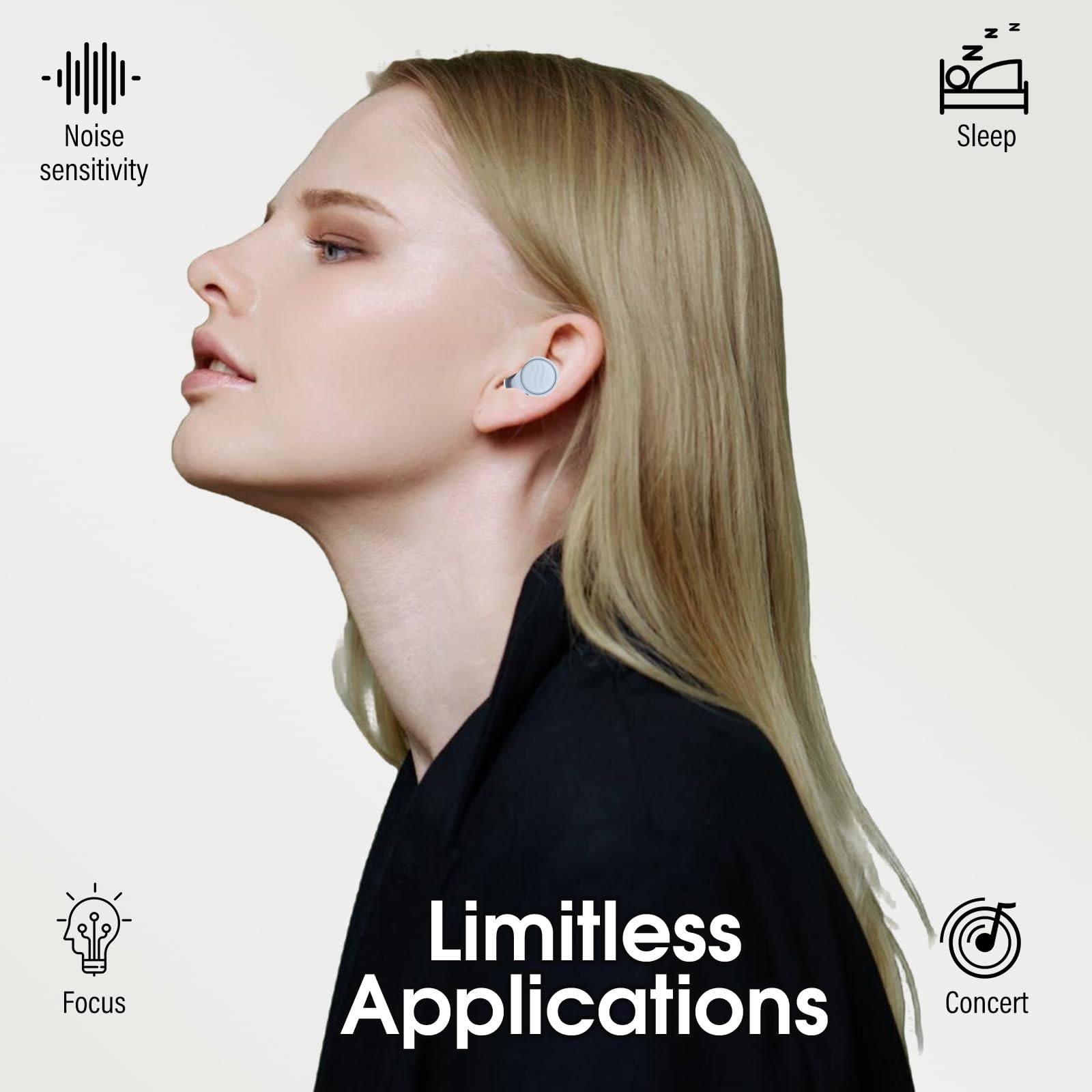 Ear Plugs for Sleeping Noise Cancelling - 35dB Reusable Ear Plugs with 7 Eartips and Carry Case - Flexible Hearing Protection