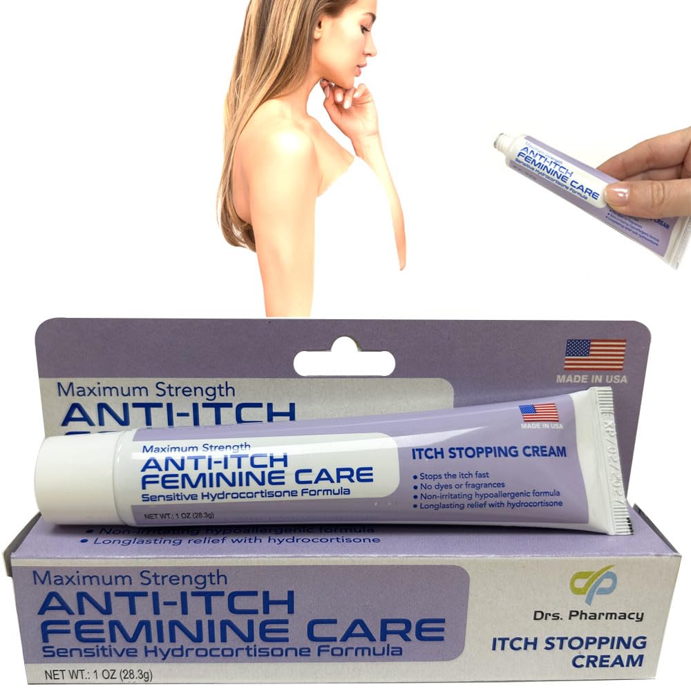 1pk Maximum Strength Feminine Anti Itch Cream Hydrocortisone Sensitive Women 1oz 0.5% Hydrocortisone Cream Itch Relief Fast Femi