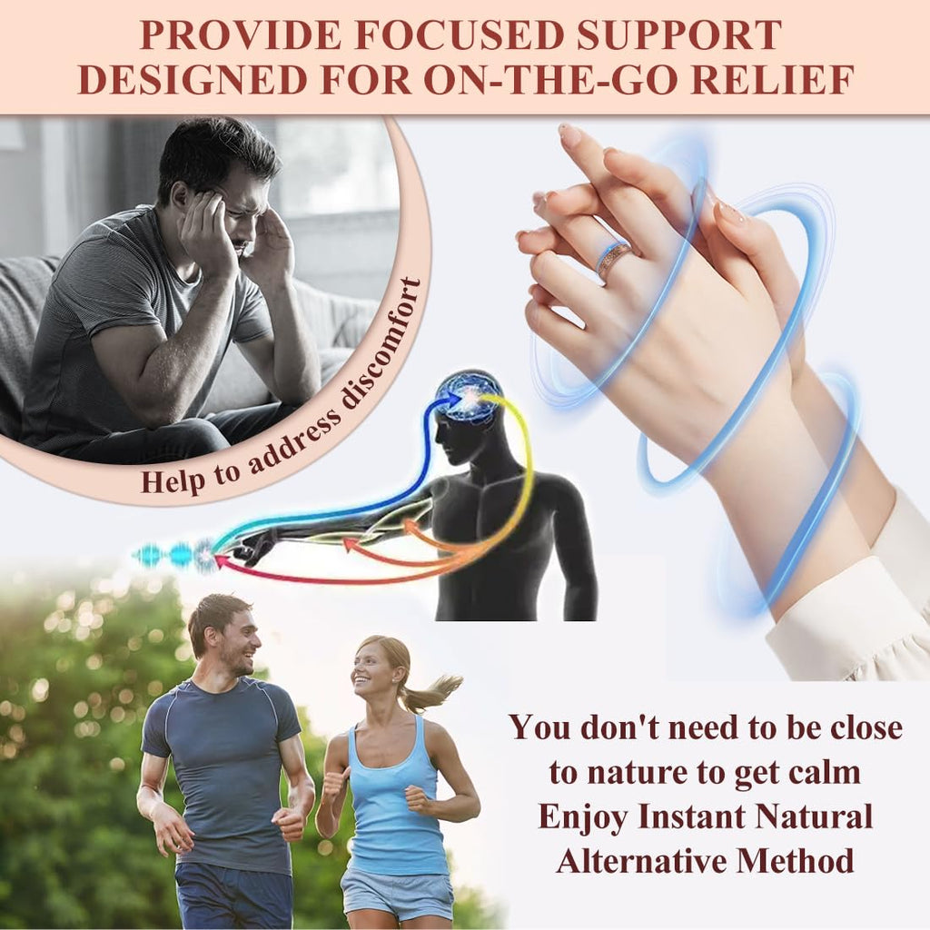 Vicmag 2PCS Copper Magnetic Rings for Women Ring for Fingers with 4X Magnets 100% Solid Pure Copper Gift Adjustable