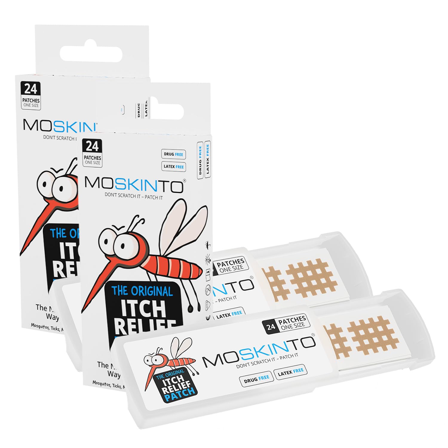 Moskinto The Original Mosquito Itch Relief Patches for Kids & Adults, Bug Bite Patches Soothe Swelling & Itching, Anti Itch Bug 