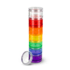 GMS 7 Day Medicine Pill Organizer - Stackable Pill Box - Fits Small Tablets & Vitamin Supplements, Keep Your Daily & Weekly Medi