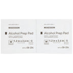 McKesson Alcohol Prep Pads [Pack of 4000] 70% Isopropyl, Individually Wrapped Wipes, Sterile, Medical-Grade, First Aid, Medium,