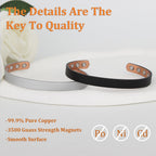 MagEnergy Copper Bracelet for Men and Women, 99.9% Pure Copper Magnetic Bangle with 8pcs 3500 Gauss Magnets,6.8 Adjustable Coppe