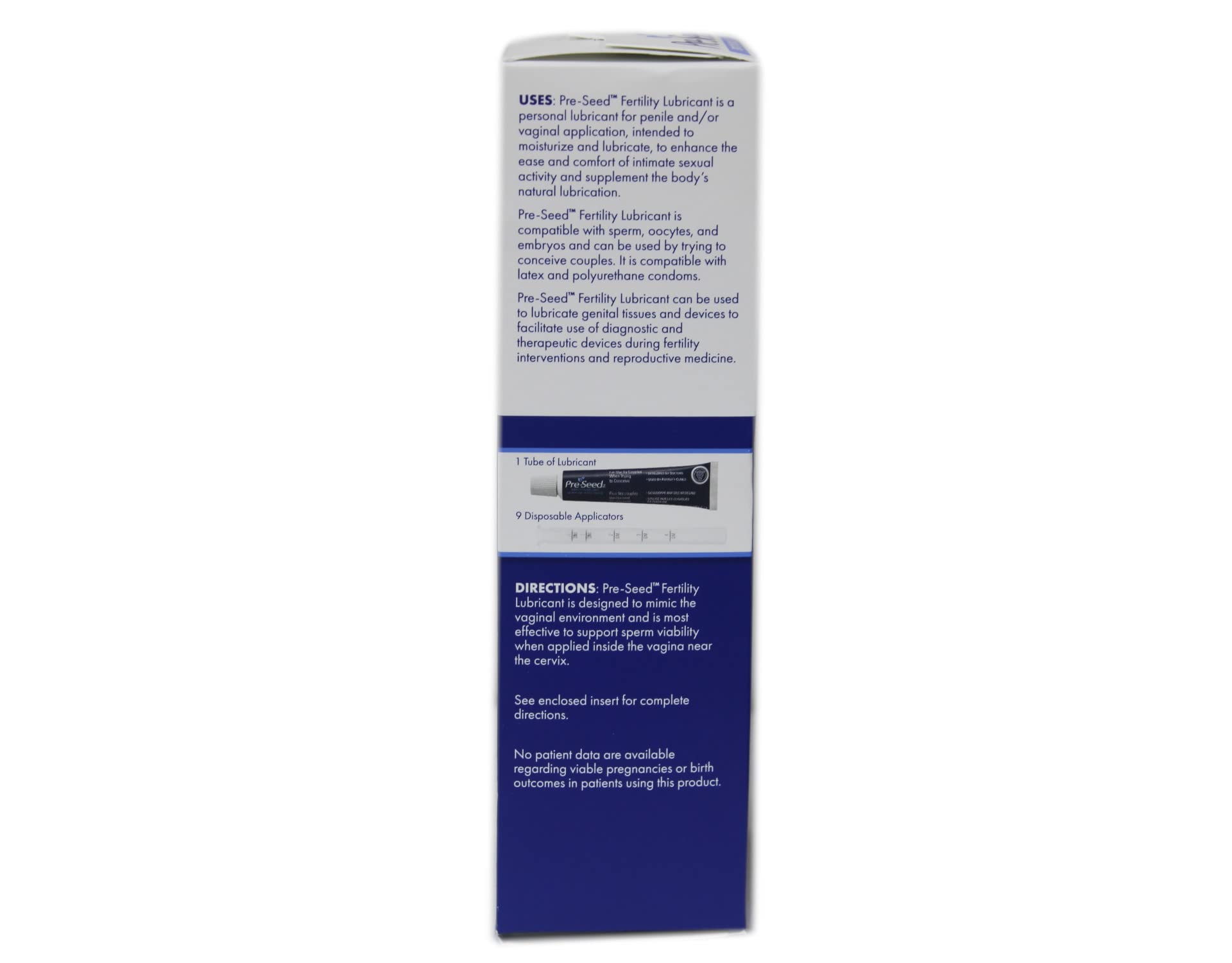 Pre-Seed Lubricant Multi-use, 40-gram tube with 9 applicators (Pack of 2)