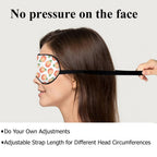 NOHSHE Peach Eye Mask Sleeping Mask Watercolor Fruit Peaches Green Leaves Sleep Masks Silky Soft Eye Cover for Women Men Shading
