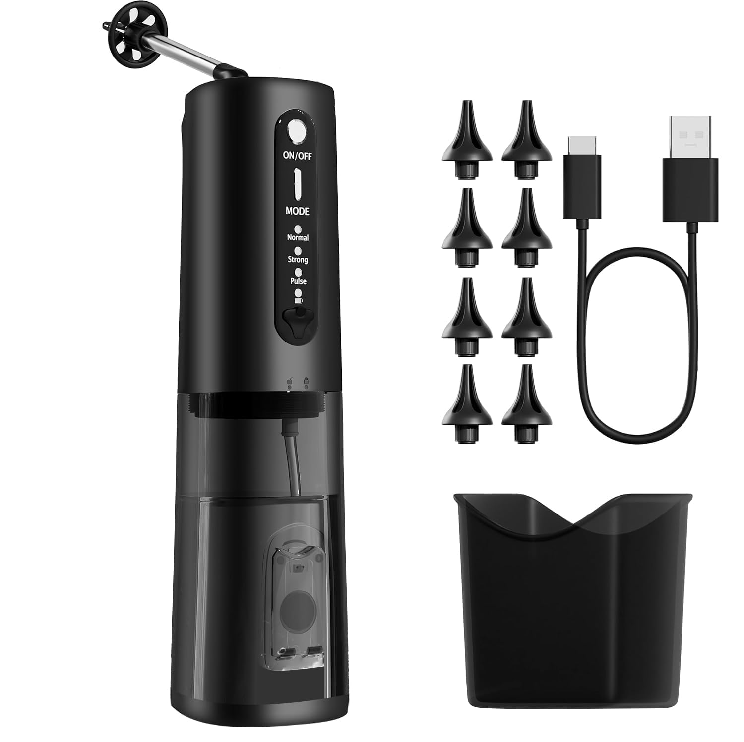 YNN Ear Wax Removal,350ml Tank 8 Reusable earplug Tips 5-Fold Jet Stream 3 Mode Safe & Effective Water Powered Ear Cleaner Elect