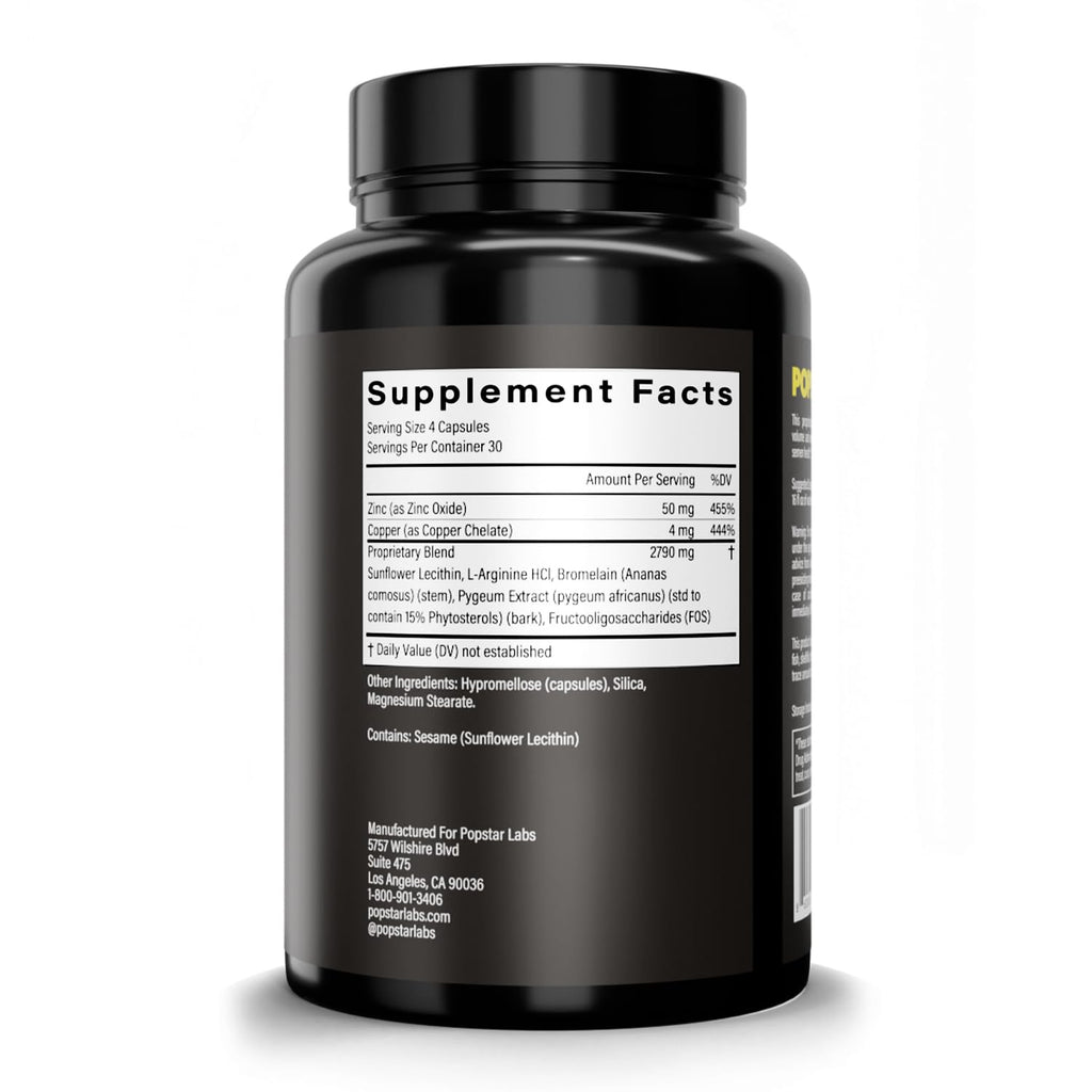 POPSTAR Labs Semen Volume Booster – Men’s Fertility &amp; Semen Health Support Supplement