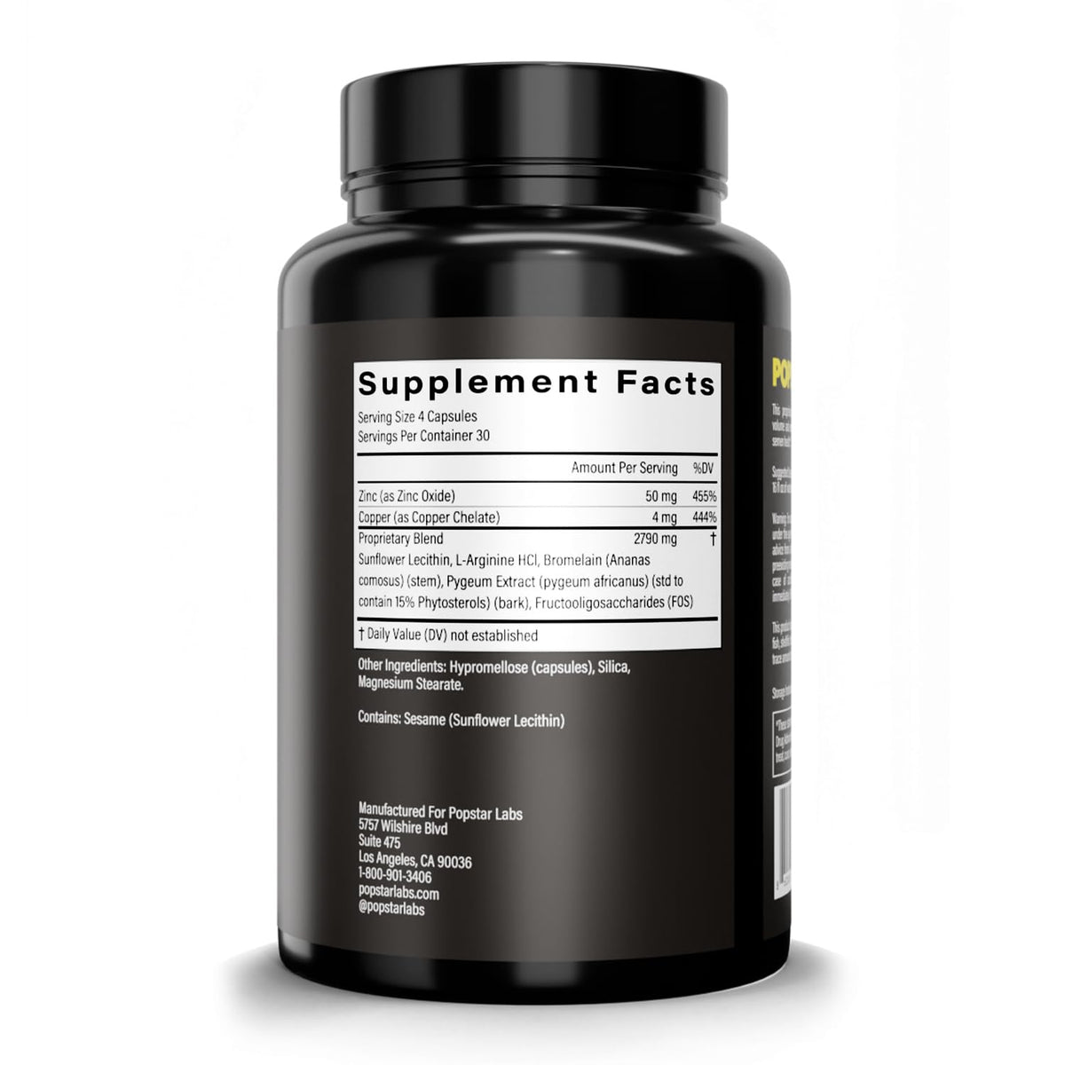 POPSTAR Labs Semen Volume Booster – Men’s Fertility &amp; Semen Health Support Supplement