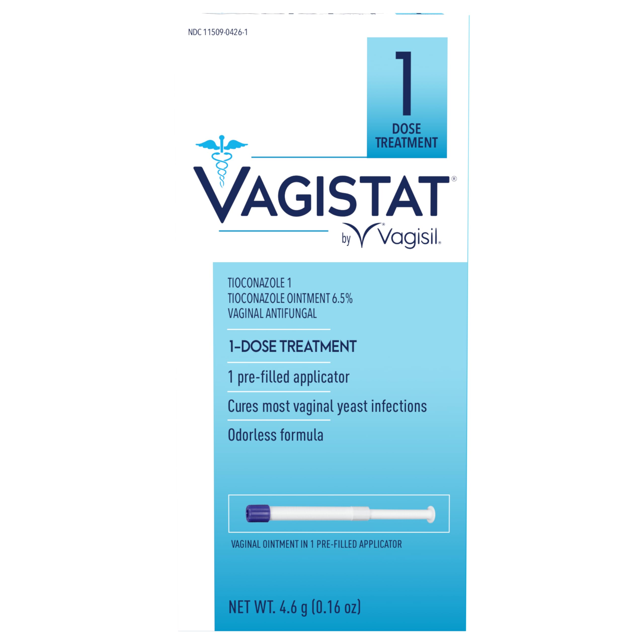 Vagistat 1 Day Single-Dose Yeast Infection Treatment for Women, Antifungal Ointment Helps Relieve External Itching and Irritatio