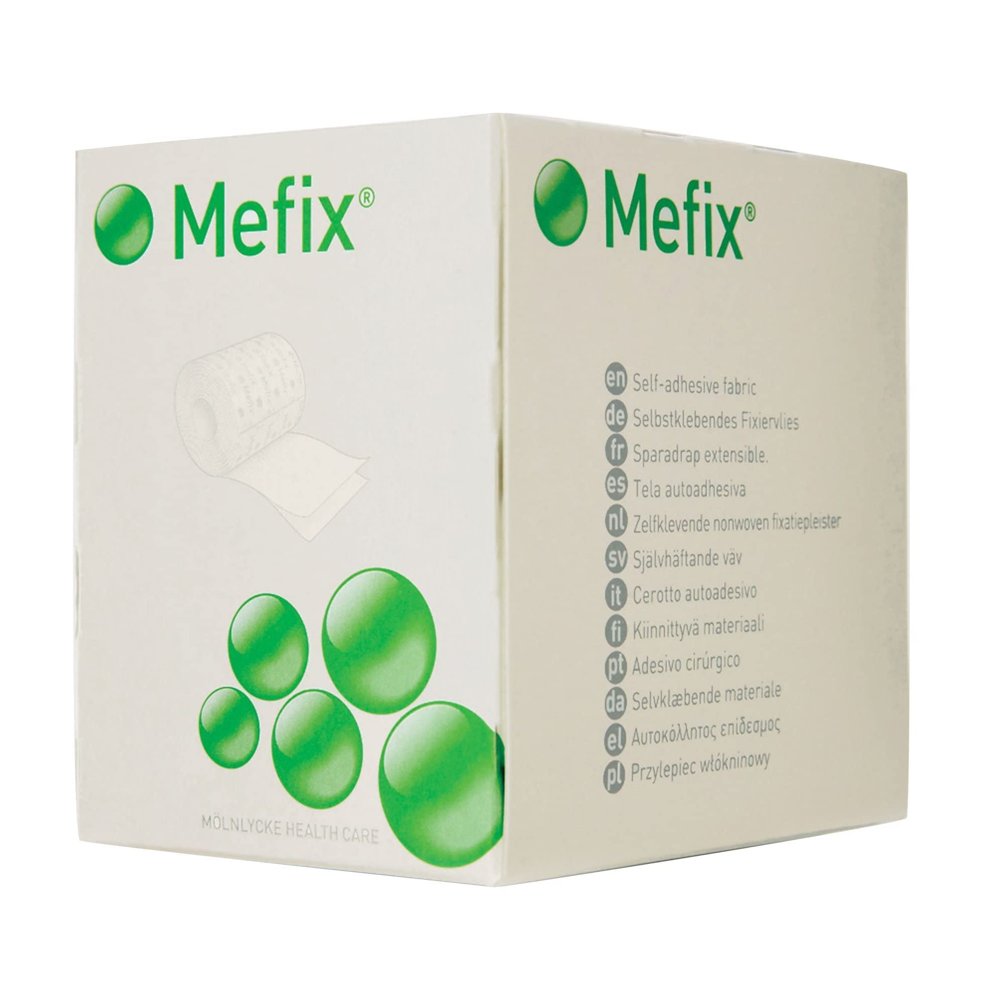 Mefix Self-Adhesive Fabric Tape, Dressing Fixation Fabric Tape, Secures Gauze, Tubes, Cannulas and More to Users Body, Size 2 (