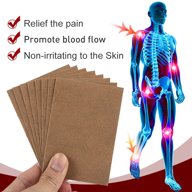 Sumifun 96pcs Tiger Relief Patches, Tiger Plaster, Back Patch for Knee, Neck, Muscle, Shoulders, Body Herbal Plaster